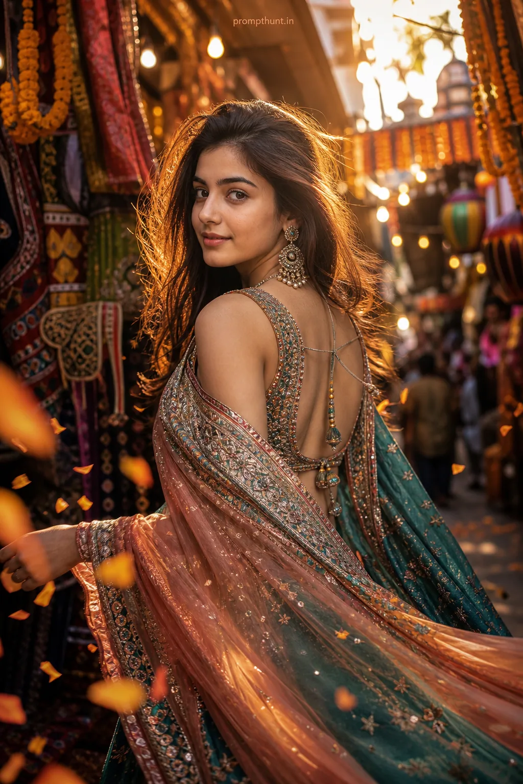 Modern Indian Festival Street Style AI Photo Editing Prompt — AI photo editing prompt