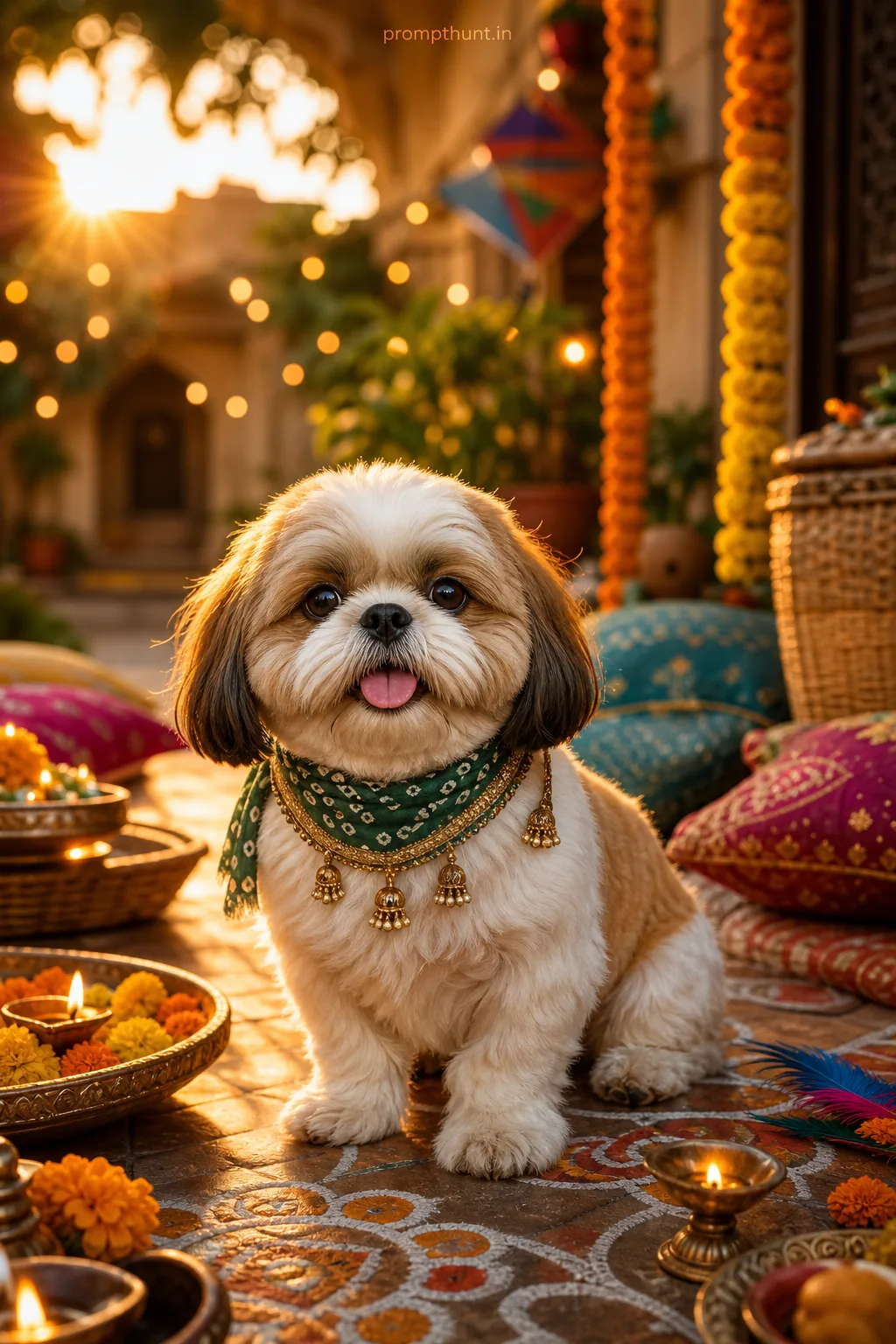 Vibrant Indian Pets & Animals Portrait AI Photo Editing Prompt — AI photo editing prompt